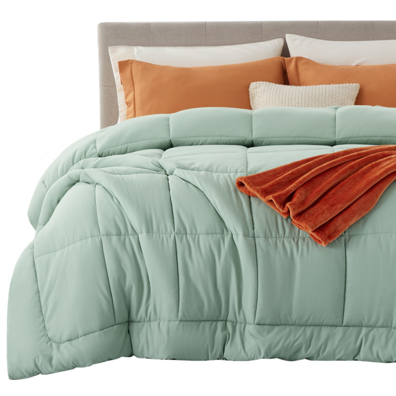 Bedsure Full Box-Stitch Down Alternative Duvet Insert – Sage Green , All-Season Comforter, Full Comforter, Sage Green