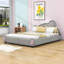 Lit plateforme en velours avec tête de lit Amareya-364173224-364173227