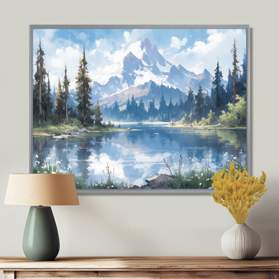 «Mountain View Bliss III - Countryside», reproduction d'art sur toile encadrée
