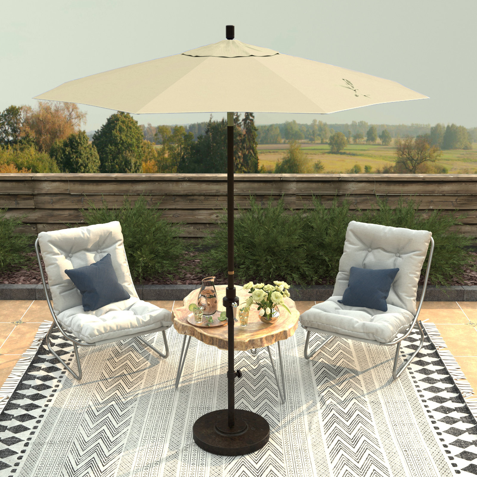 Che 7.5' Umbrella, Antique Beige
