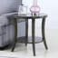 Tables basses contemporaines ovales en gris - moderne avec bouleau et étagère de rangement supplémentaire-666979657