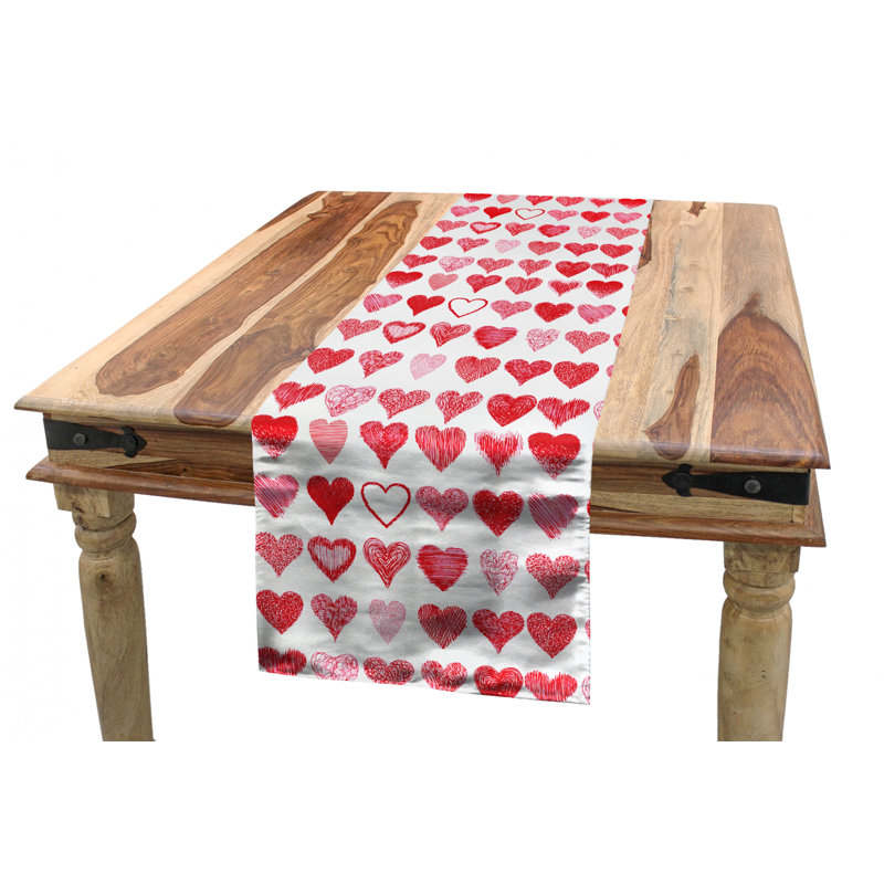 Geometric Valentine's Day Table Runner, 120" x 16"
