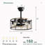 51CM 7 - Blade Caged Ceiling Fan With Remote Control And Light Kit Included