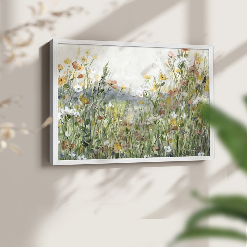 Woodland Meadow -Framed Print - Restickable, 22" H x 28" W, White