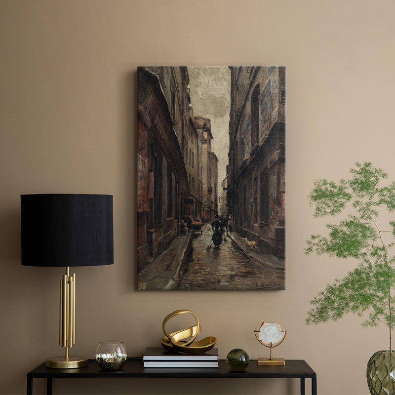 Paysage rétro Lxxvii - galerie enveloppée de cavas, H 12 po x l 8 po