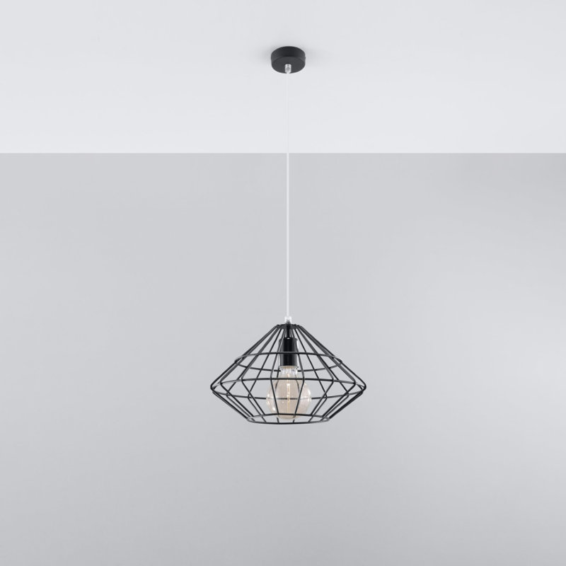 1 - Light Stainless Steel Pendant, Black