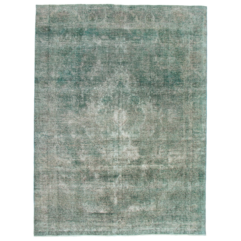 Tapis unique en laine noué à la main 9 pi 3 po x 12 pi 4 po nouvel âge Lengrey