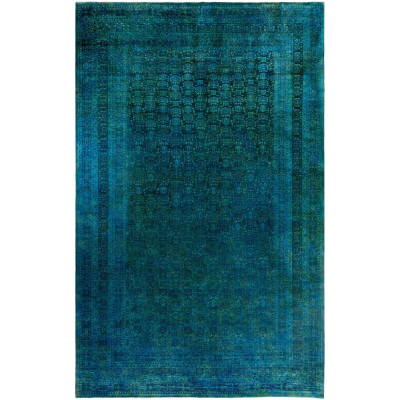 Overdyed One-of-a-Kind 10' 2" X 15' 10" Hand Knotted Area Rug