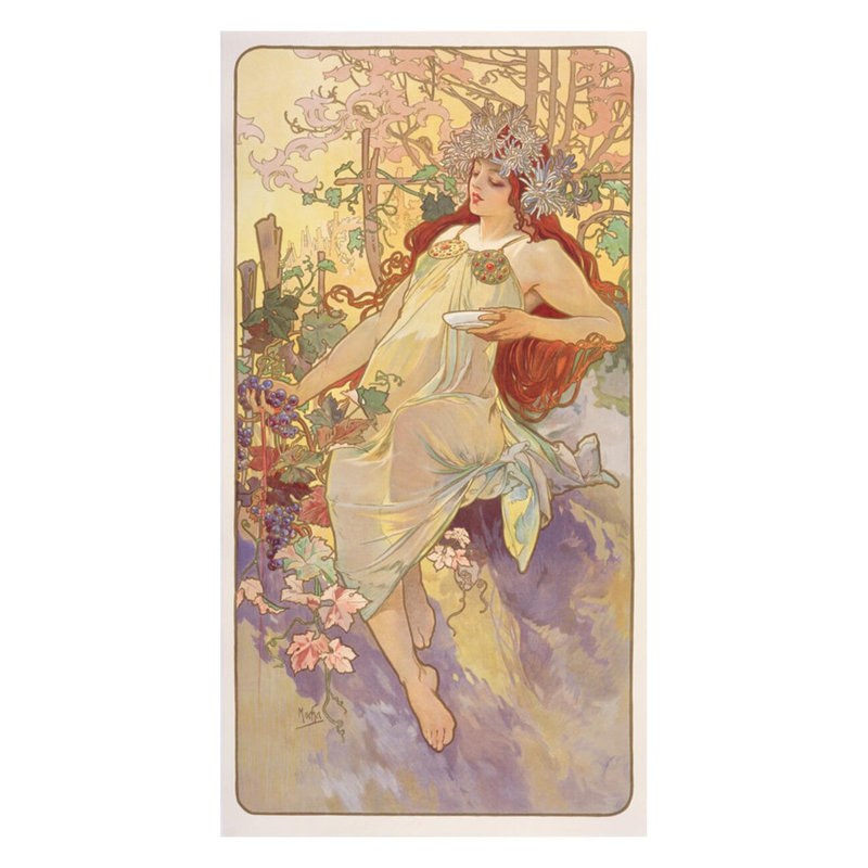 Sans titre (1896) par Alphonse Mucha - Estampe numérique, H 28 po x l 22 po