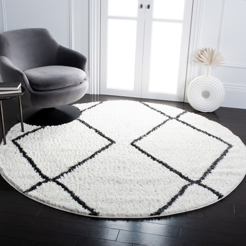 Tapis à poils longs Poulin, Rond 6 pi 7 po
