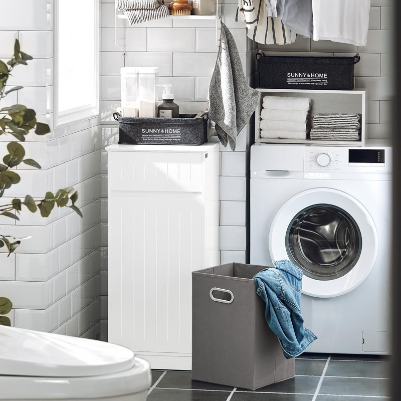 Wood Cabinet Laundry Hamper