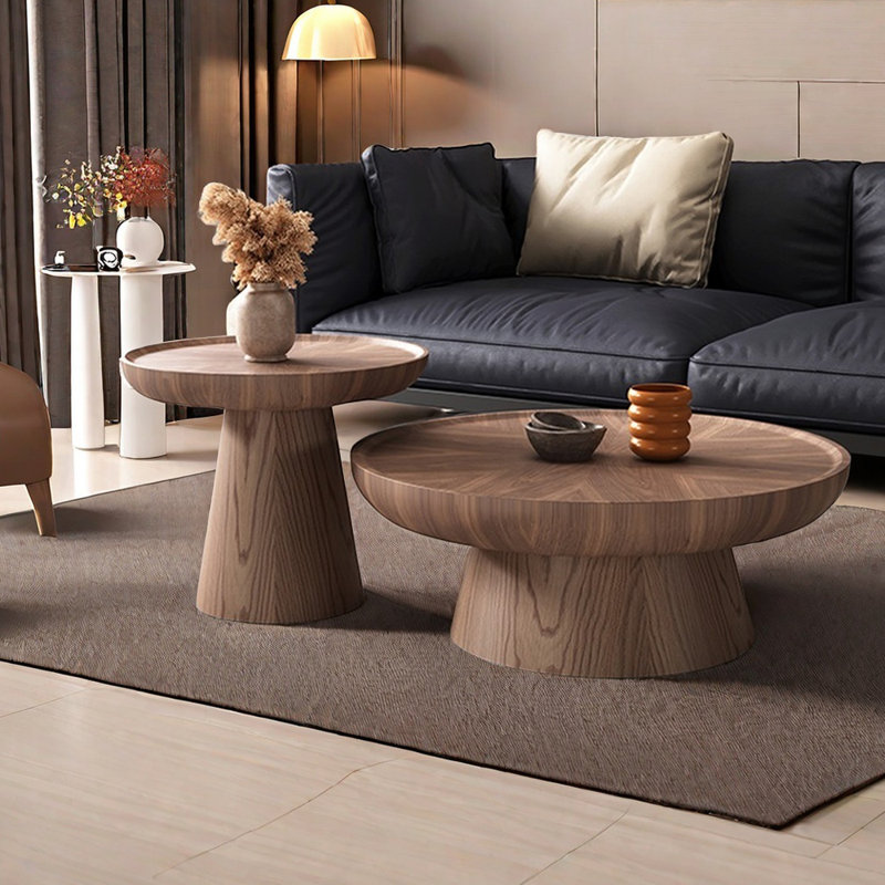 Light luxury minimalist solid wood coffee table