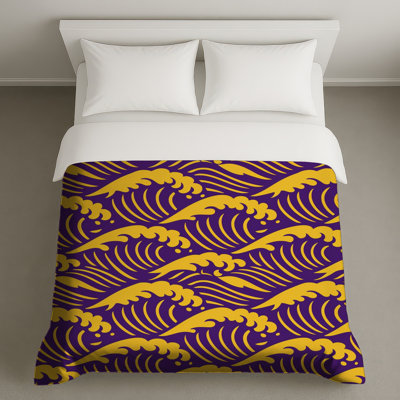 Yellow Waves Pattern Duvet Covers