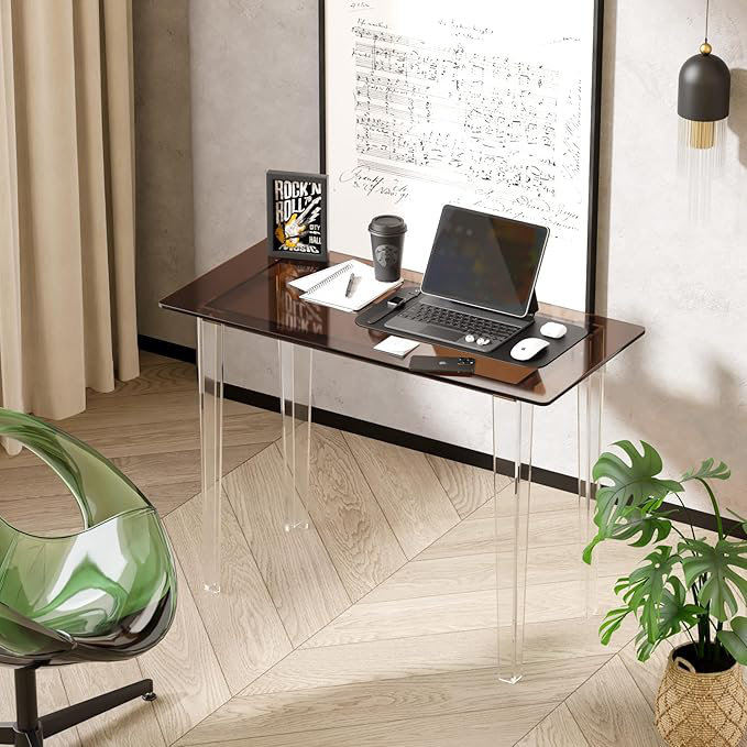 Modern Study Table For Home Office - Extended Surface Multi-Purpose Console & Entryway Table, Sturdy Lightweight Design (42.5-Inch)