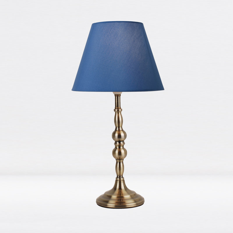 Avondale Metal Lamp, Chrome, Blue