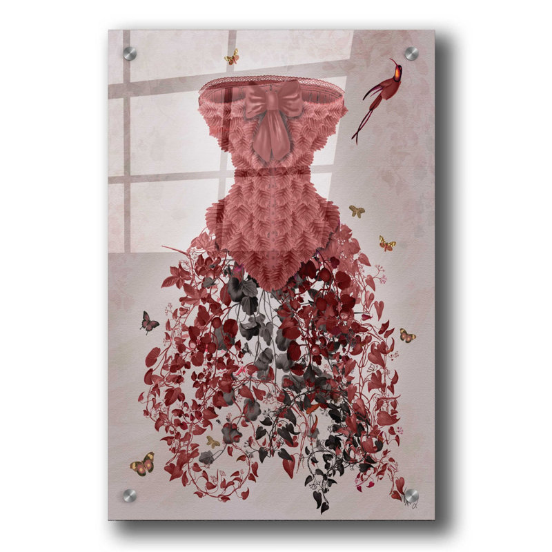 «Wood Land Corset» par Fab Funky, art mural en verre acrylique, H 36 po x l 24 po x P 0,2 po