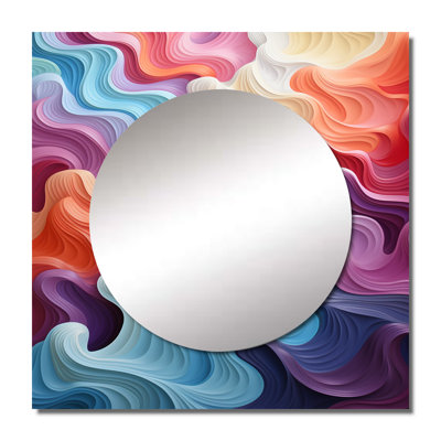 Arianne - Op Art Square Mirror For Wall Art Decor