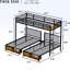 Triple Bunk Bed For , Metal Detachable, Separates Into 3 Twin Beds, Noise - , Black Can Be Split Solid Build, Finish