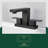 Modern Two Hole Centerset 4" 2-handle Bathroom Faucet with Pop Up Drain Assembly-108924890