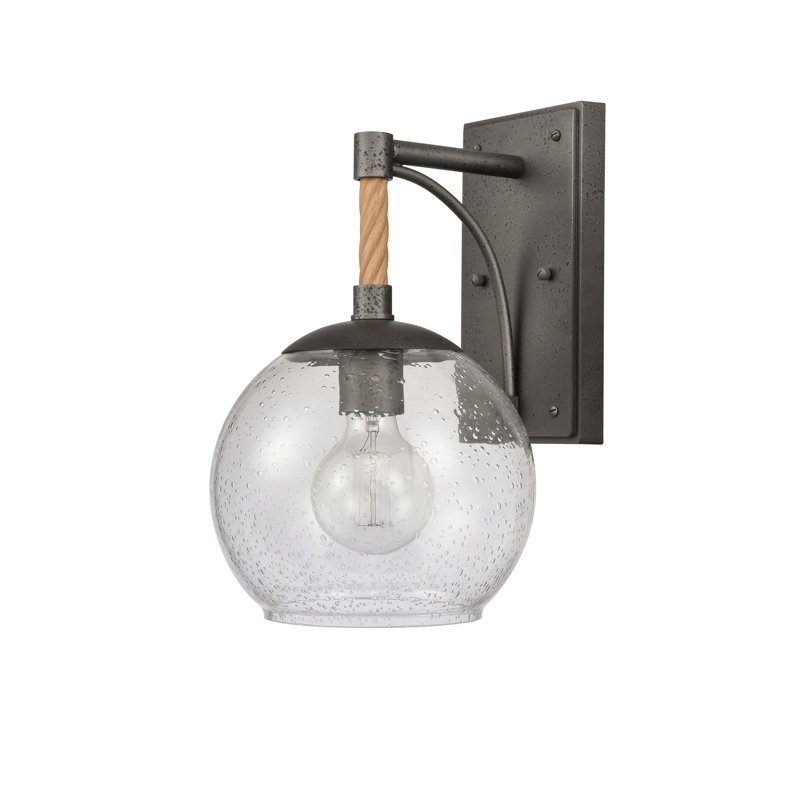 Orlando 13.5'' High 1-Light Outdoor Sconce - Iron, 13.5" H x 8.25" W x 10" D