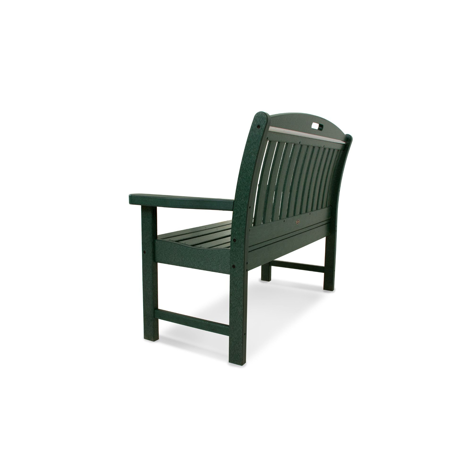 POLYWOOD Nautical Bench, Hunter Green, 37.5" H x 51.75" W x 25" D