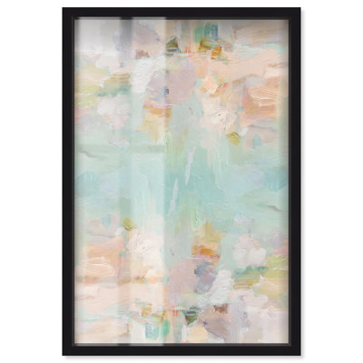 Expressive Swirls Shadowbox Print Green Abstract Art by Art Remedy
