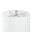 Lampe de table Prism Pearl - blanc brillant avec glacis perlé irisé - abat-jour blanc bruxellois