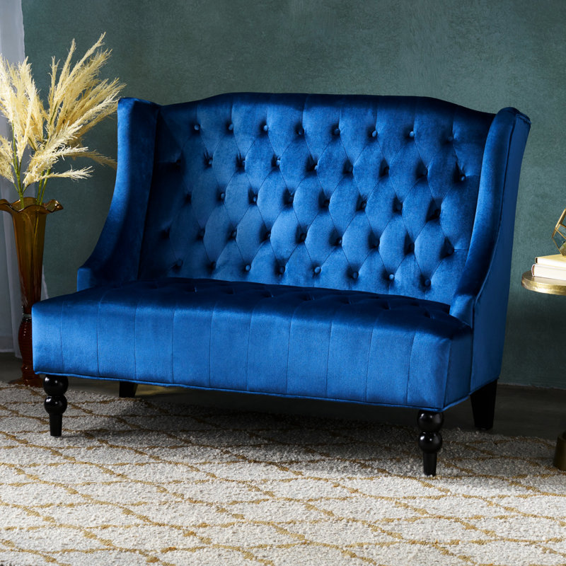 Élégant aile en velours bleu marine avec coutures de diamant enchanteur, pratique et charmant