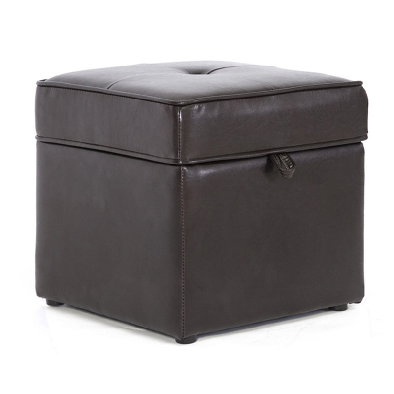 Carbajal Faux Leather Ottoman
