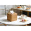 Housse pour boîte à mouchoirs en rotin - Support décoratif carré tissé naturel pour mouchoirs, bureau à domicile ou voiture