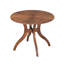 Table de salle à manger ronde en noyer de 39,4 po, plateau en grain naturel, base cannelée, idéale pour 2 à 4 personnes de 39,4 po avec pieds et surface laquée frottée à la main, fonctions familiales formelles