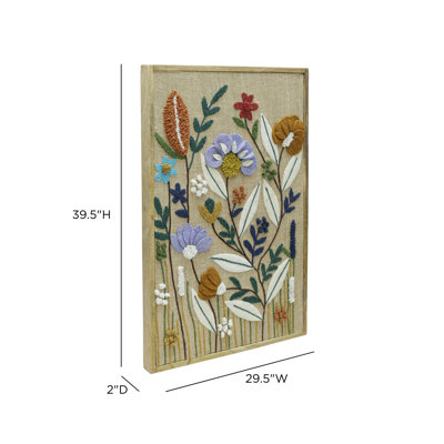 Muro "Sprout" Large Embroidered Wall Art
