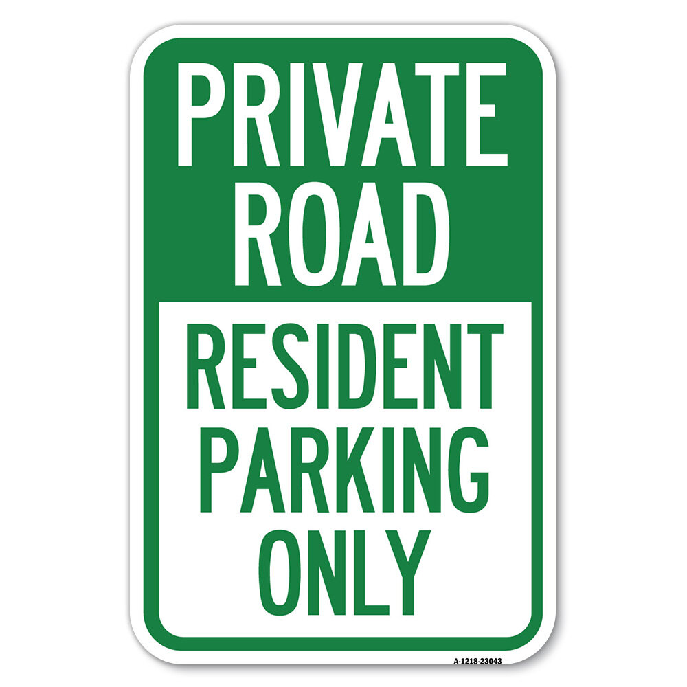 Panneau parking privé réservé aux résidents