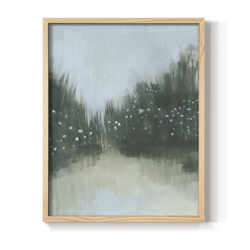 Marsh Morning Fog II, reproduction encadrée - bois massif, H 11 po x l 9 po