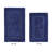Lux Premium 100% Cotton 2370 GSM 2-Piece Bath Rug Set, Ultra Soft Super Absorbent Reversible Tufted Bathroom Mats, Machine Washable, OEKO-TEX® Certified Bath Rugs for Bathroom, Shower & Tub, Navy-2142721248-2096422256