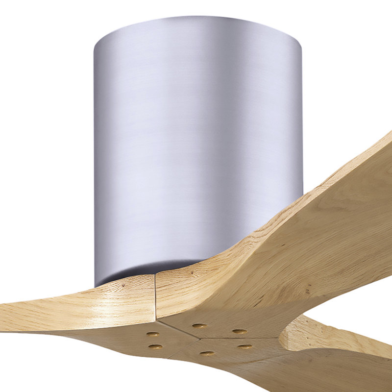 Irene Ceiling Fan, Brushed Nickel, 42", Light Maple Tone