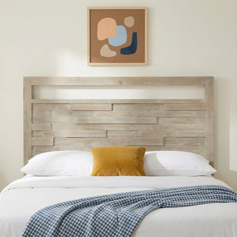 Mauve Solid Wood Headboard, Queen