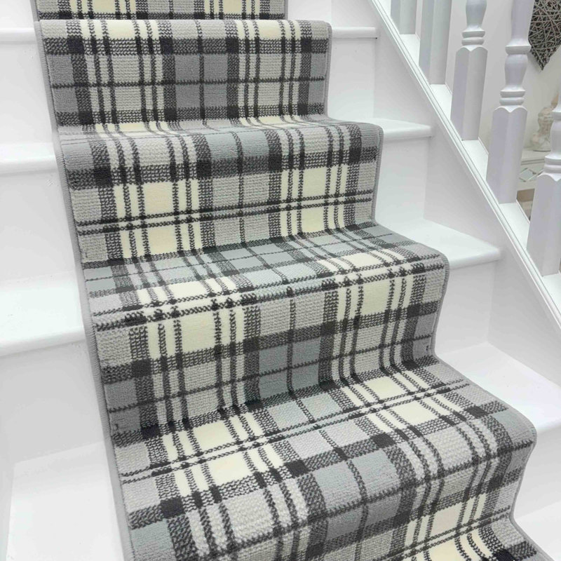 Stair Runner Plaid Area Rug, Runner 60 x 450 cm