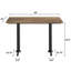 Plateau de table commercial 30 "x 48" à hauteur de table avec deux bases en T-1236404399