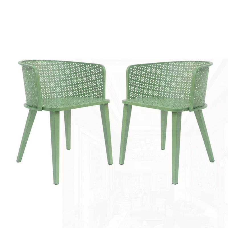 Outdoor Dining Chair(Set Of 2), Green