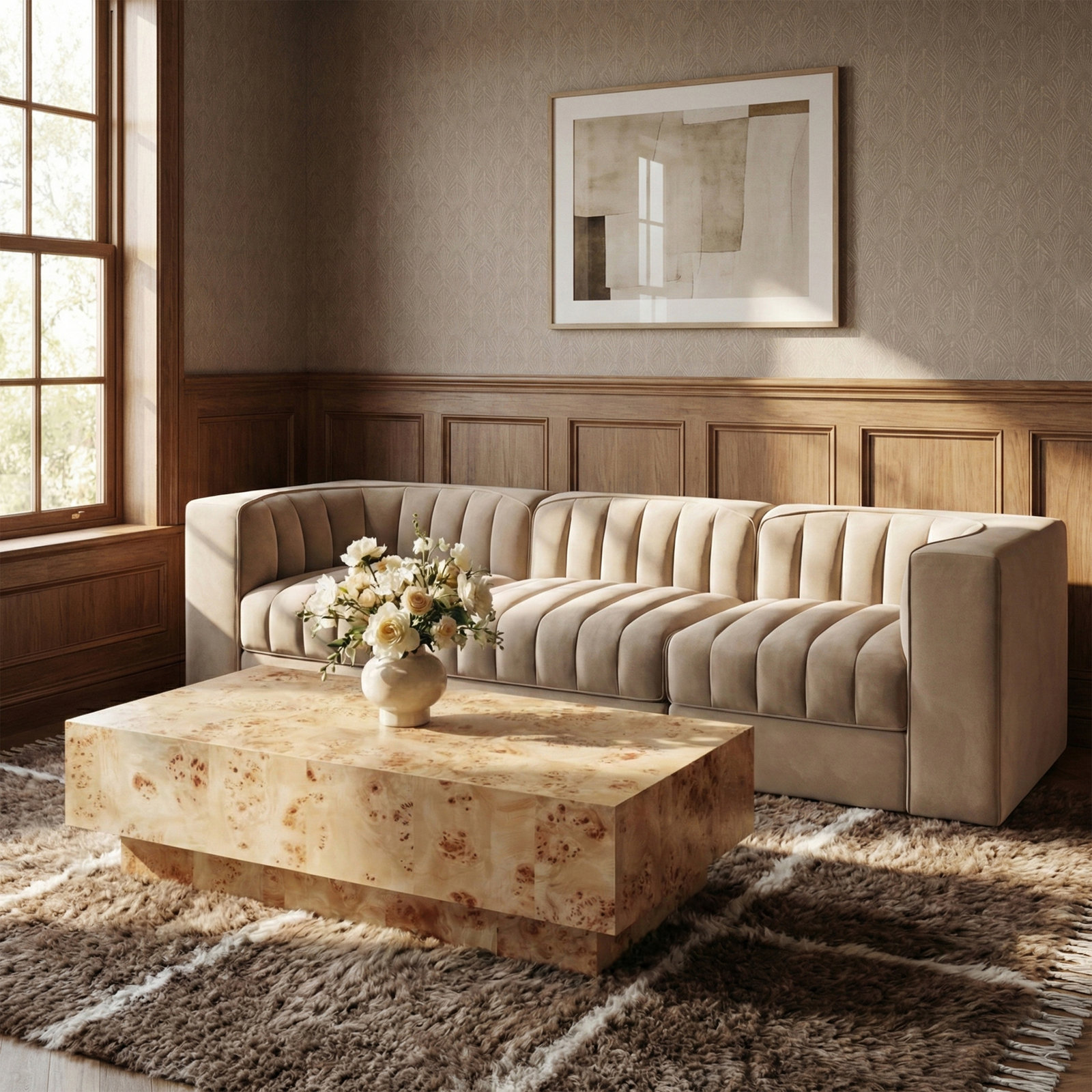 Otto 52" Coffee Table, Natural
