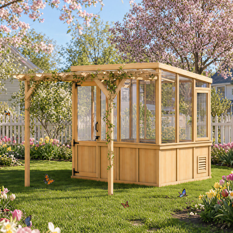 Serre 8 'x 6' avec pergola