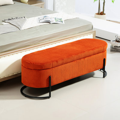 Storage Ottoman,Bedroom End Bench,Upholstered Fabric Storage Ottoman With Safety Hinge, Entryway Padded Footstool, Ottoman Bench For Living Room & Bed -  Ivy Bronx, E3FF65878E4B4EDC853DCB953F2A5BFB