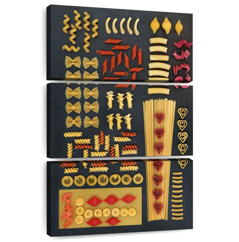 Pâtes de couleur italienne, H 57 po x l 36 po