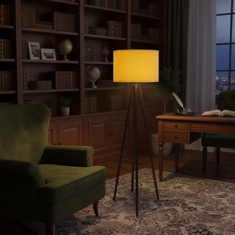 Mustard Tripod Floor Lamp