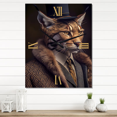 Horloge murale chat élégant