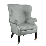 Preston 34" Wide Linen Wingback Chair