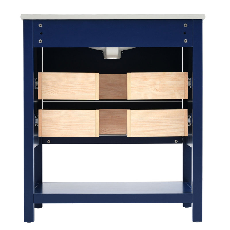 Meuble-lavabo moderne avec lavabo et meuble-lavabo Modern, Bleu
