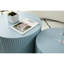 Table Handcraft de 2 pièces, table basse ronde bleue, style moderne-1054183732