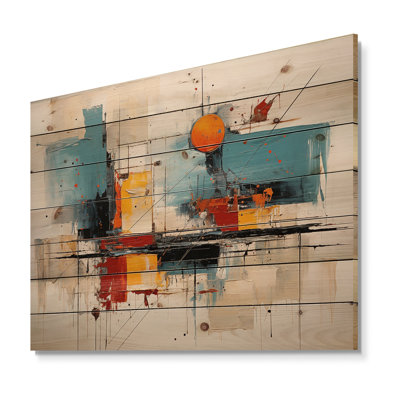 Claribelle - Abstract Wood Wall Decor On Natural Pine Wood